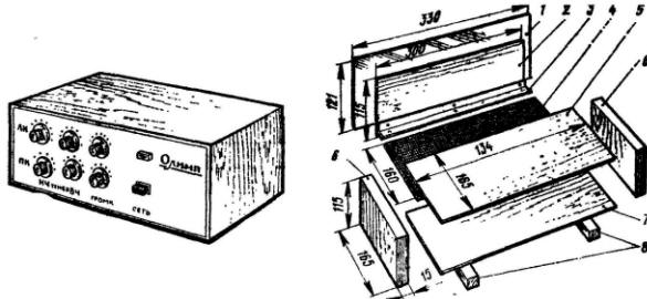 Внешний вид и конструкция ящика-футляра усилителя